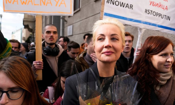 Russia announces detainment order for Yulia Navalnaya, spouse of opposition leader Alexei Navalny