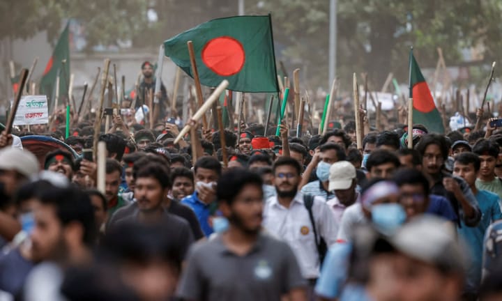 Thousands suffer injuries amid massive police response to quota opposition demonstrations in Bangladesh
