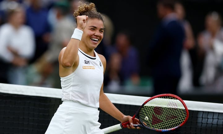 Jasmine Paolini defeats Emma Navarro in her quest for the first-ever Wimbledon semi-final appearance.
