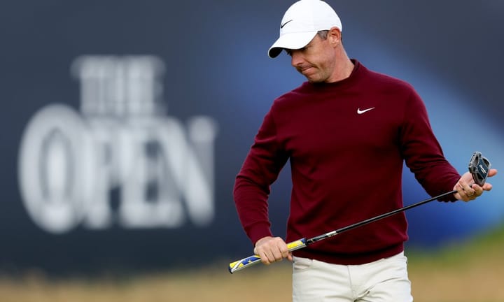 Rory McIlroy fails to make it into the top half despite battling strong winds at The Open Championship.