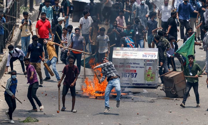 Protesters Clash with Bangladesh State Media Following Prime Minister's Plea for Peacefulness