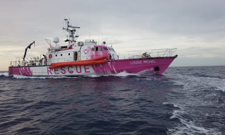 Funded by Banksy's group, Migrant Rescue Boat Held in Italy for Saving 37 Lives at Sea