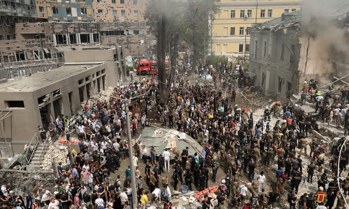 Kyiv commemorates day of sorrow following missile attack on pediatric medical facility during Ukraine conflict update