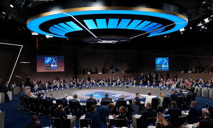 Upcoming US Election Shadows NATO Summit's Successes in Newspaper Headline Rewrite