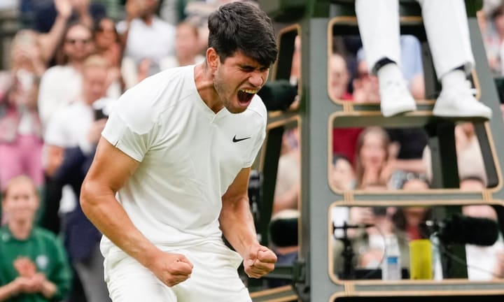 Carlos Alcaraz advances Ugo Humbert by defeating him in semifinals, setting up his quarter-final appearance.