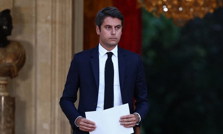 President Macron urges Attal to remain in position of Prime Minister temporarily amidst uncertain French election results leading to a coalition government.