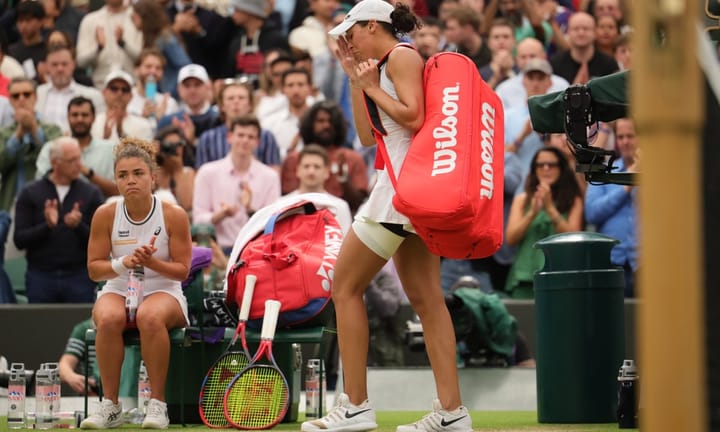 Paolini advances to Wimbledon's last eight as emotional Keys withdraws from decisive matchup