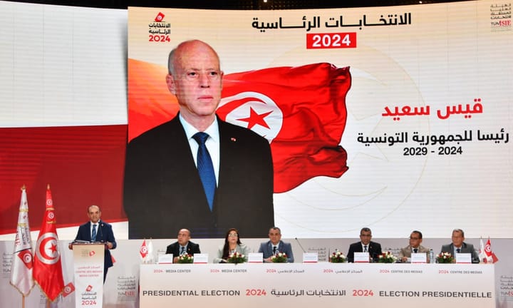 Tunisian President Secures Overwhelming Re-Election Amidst Suppression of Political Adversaries