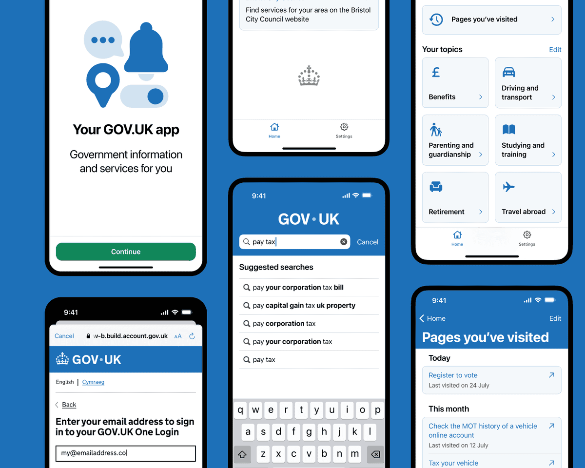 "Gov.uk app debuts with basic features"