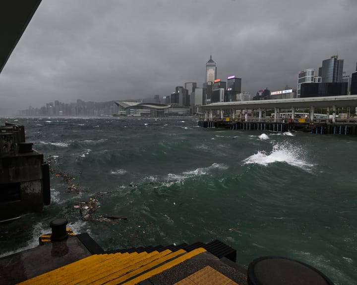 Hong Kong issues top storm warning as Typhoon Wipha strikes