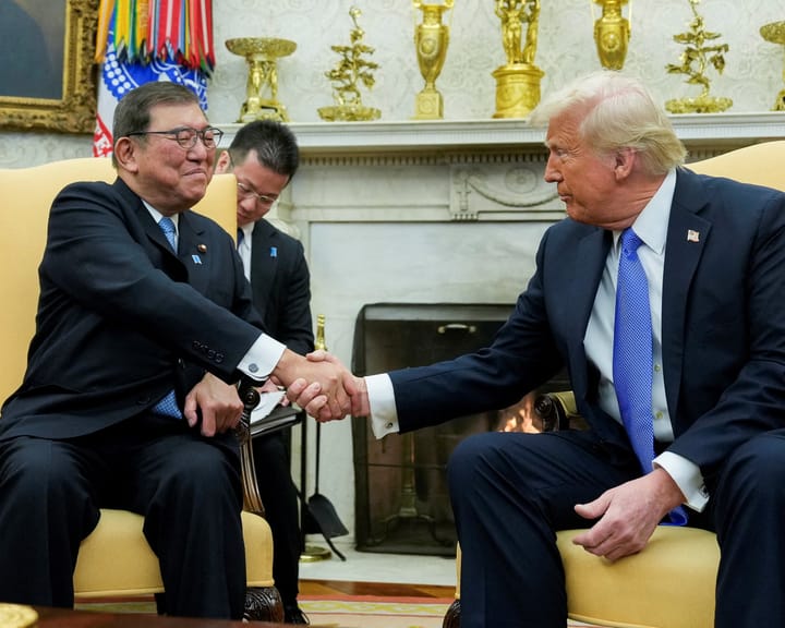 "Trump unveils Japan trade deal as Ishiba's political future remains uncertain"