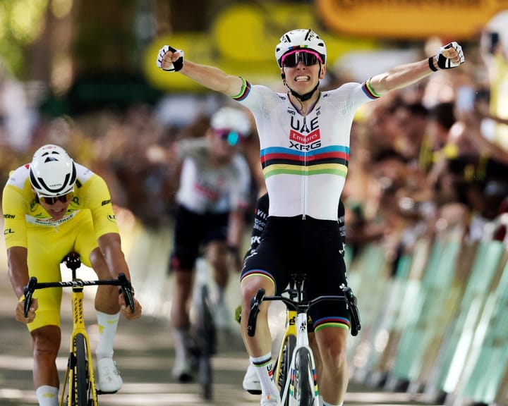 Pogacar clinches 100th victory in dramatic Tour de France stage but misses yellow jersey