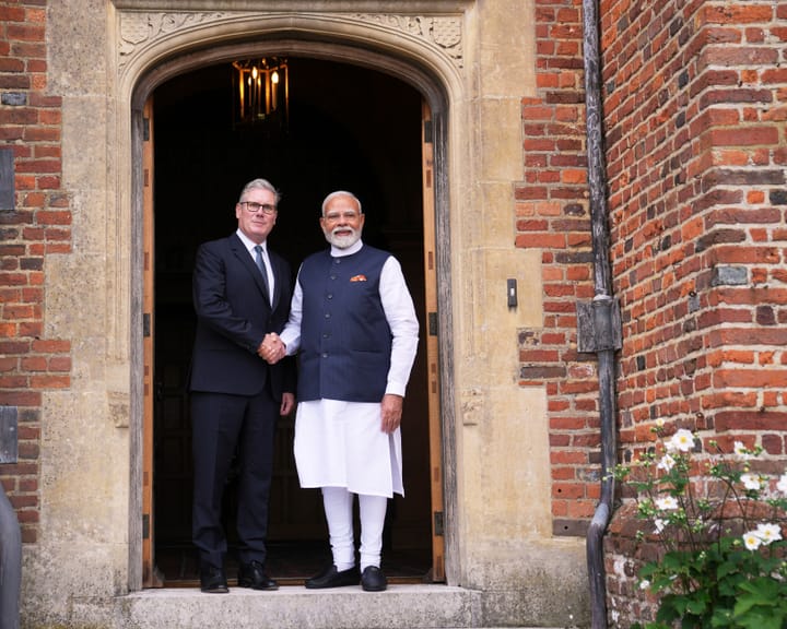 "Starmer and Modi celebrate 'historic' UK-India trade agreement"