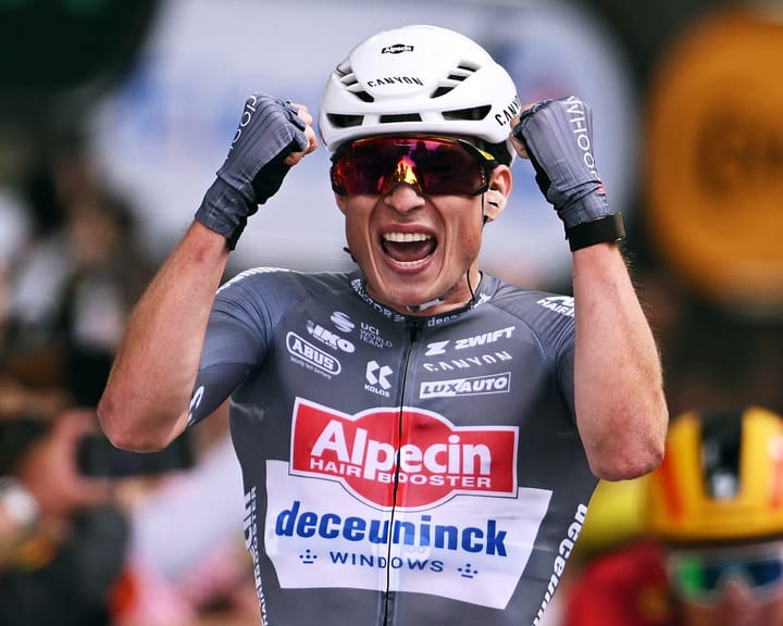 "Philipsen triumphs in frenzied Tour de France opener as Evenepoel and Roglic struggle"