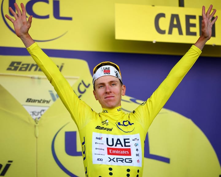 "Evenepoel claims Tour de France time trial victory; Pogacar takes yellow jersey"