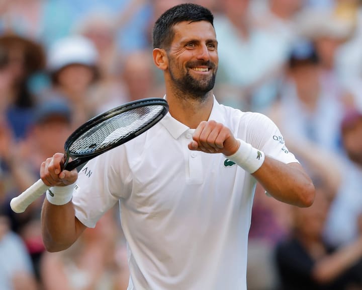 "Djokovic battles past Cobolli to secure 14th Wimbledon semi-final spot"