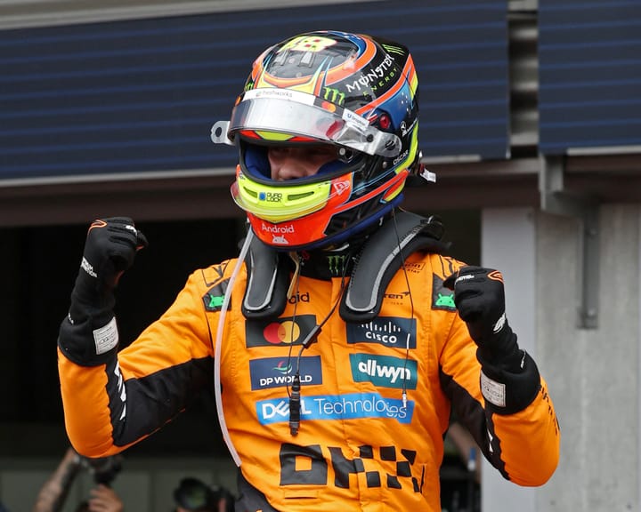 Piastri pulls clear of Norris in wet Belgian GP victory