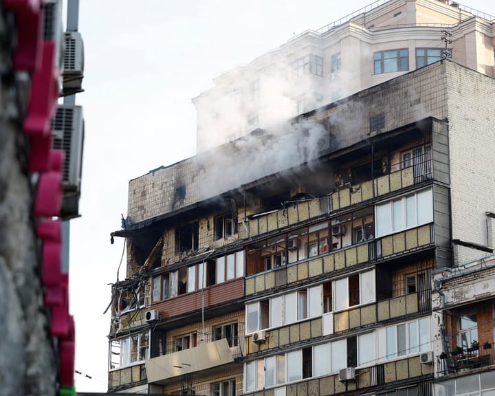Russian strike on Kyiv kills two following war's largest attack