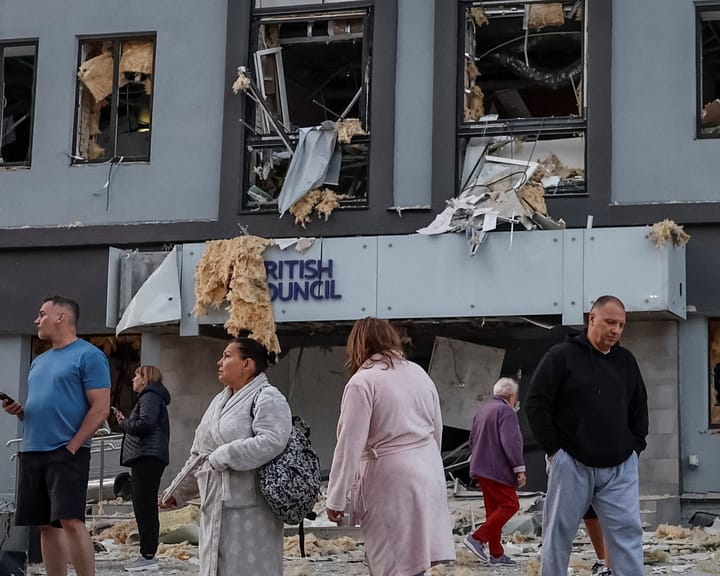 "UK and EU call in Russian diplomats over Kyiv embassy attacks"