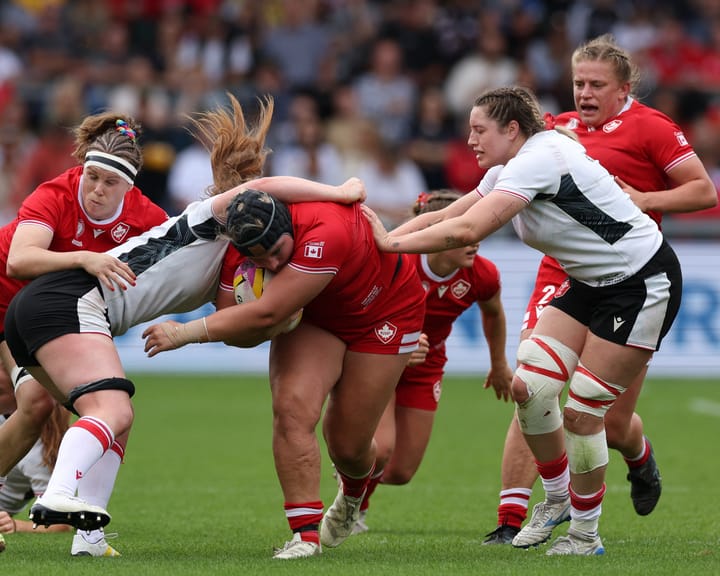 "McKinley Hunt's brace edges Canada closer to World Cup victory, leaving Wales on the verge of elimination"