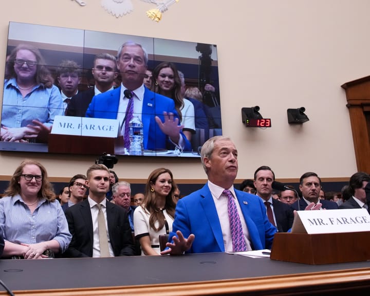 "Nigel Farage labeled 'Putin apologist' in contentious US Congress session"