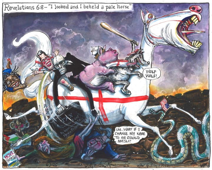 "Martin Rowson's cartoon on nationalism's rise in mainstream politics"