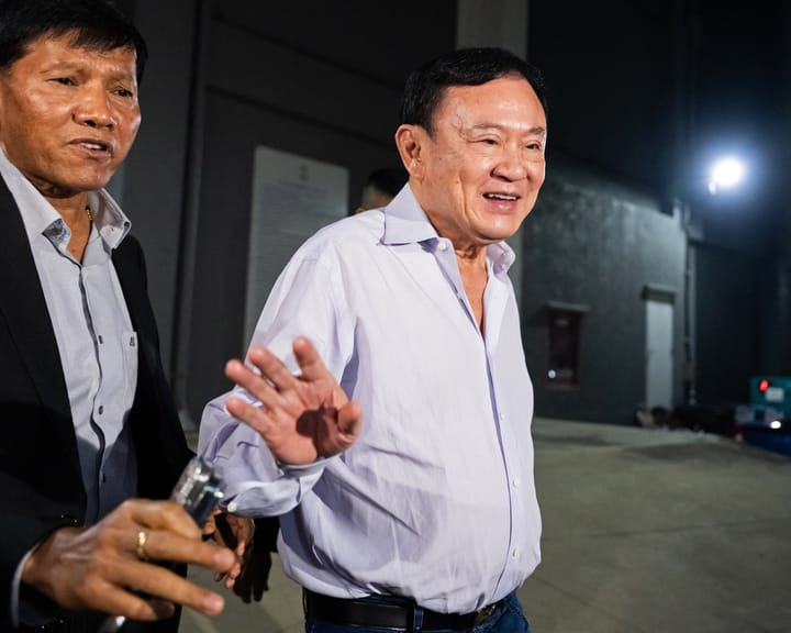 "Ex-PM Thaksin Shinawatra departs Thailand before crucial sentencing verdict"