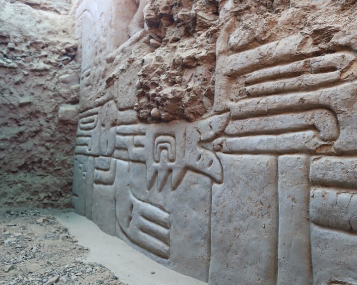 "Ancient 4,000-year-old 3D mural unearthed by archaeologists in Peru"
