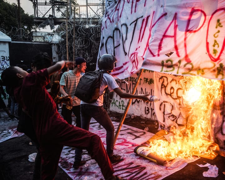 "Rights group reports 20 missing during Indonesian protests"