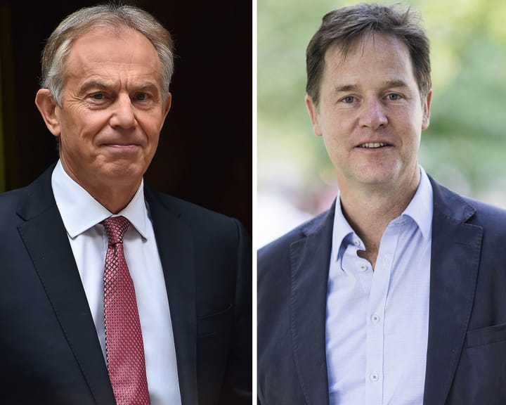 Tech bosses meet UK minister at dinner hosted by Blair and Clegg