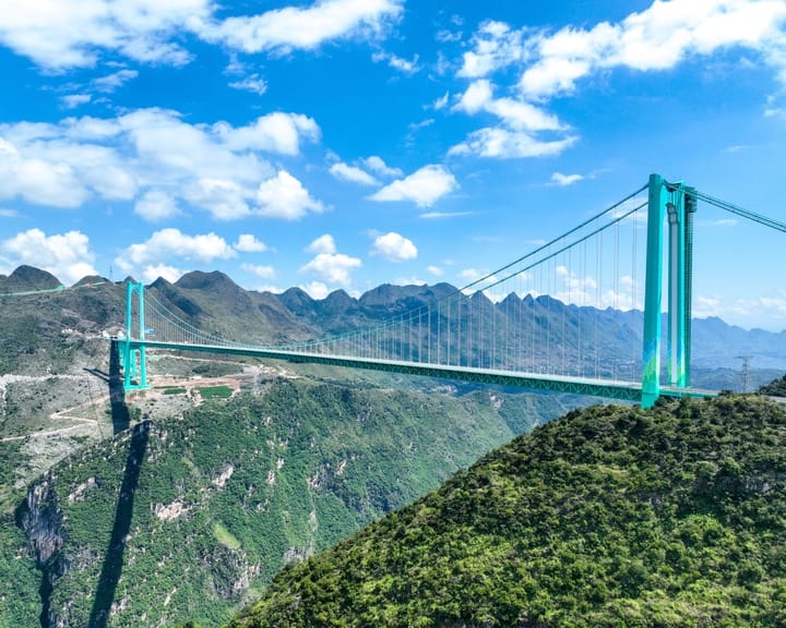 "Even the sky is within reach on the world's tallest bridge"