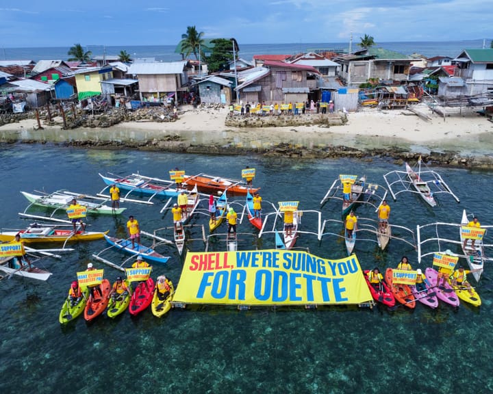 "Typhoon victims in the Philippines take legal action against Shell over climate damage"