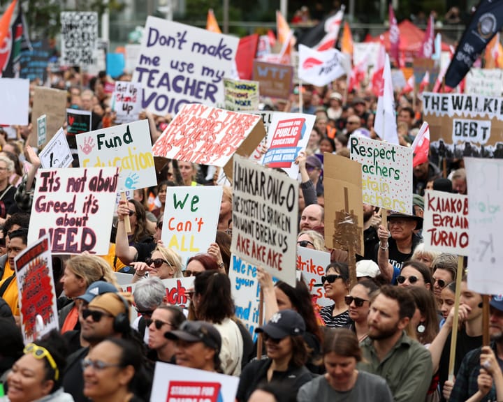"100,000 NZ public sector workers strike for improved conditions"