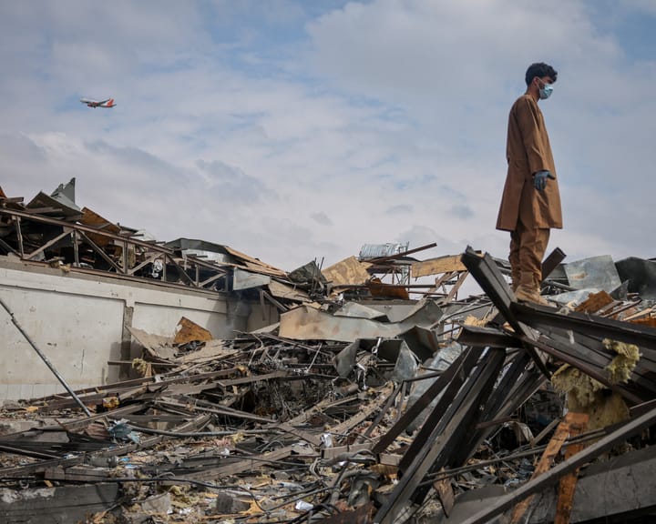 Witnesses say “Everything and people were burning” after strike on Kabul drug rehab centre.