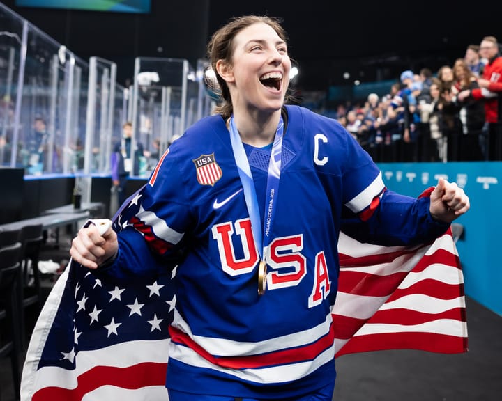 Hilary Knight clinches Olympic ice hockey gold despite a torn MCL, admitting she isn’t at her best.