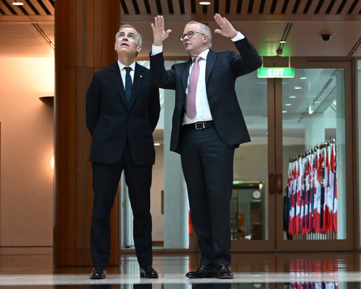Canada's Mark Carney proposes a “strategic cousin” alliance with Australia to counter dominant superpowers