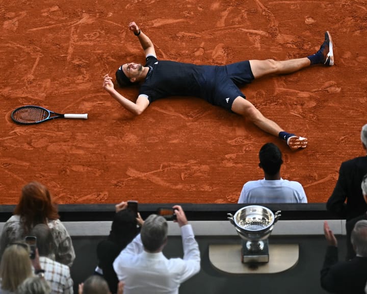Alexander Zverev secures maiden Grand Slam title by defeating Cobolli at the French Open