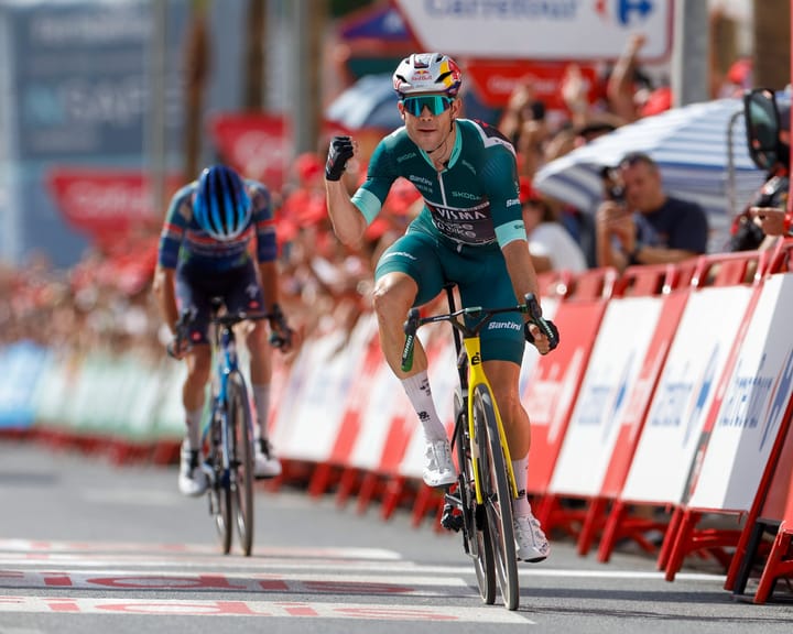 Wout van Aert triumphs in stage 13 of Vuelta a España despite extreme heat