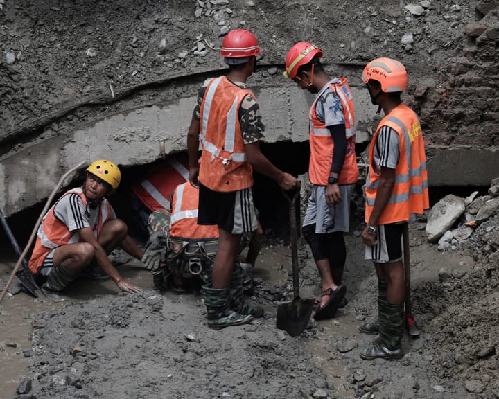 Two hydropower tunnel workers rescued alive nine days after Nepal-Tibet flash flood disaster