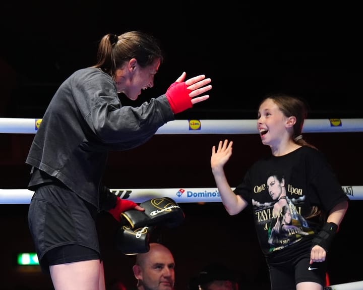 Katie Taylor's hometown buzzes as girls inspired to box ahead of her final fight