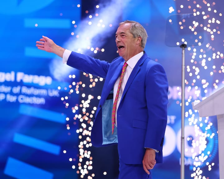 Farage scrambles to fix battered leadership as scandal engulfs Reform conference