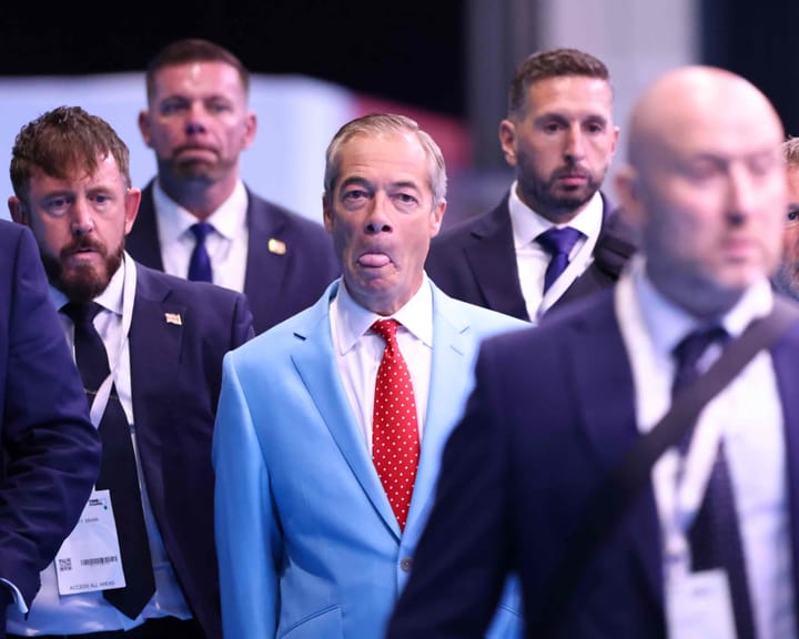 Farage and Jenrick set to address closing of Reform conference overshadowed by scandal and protests