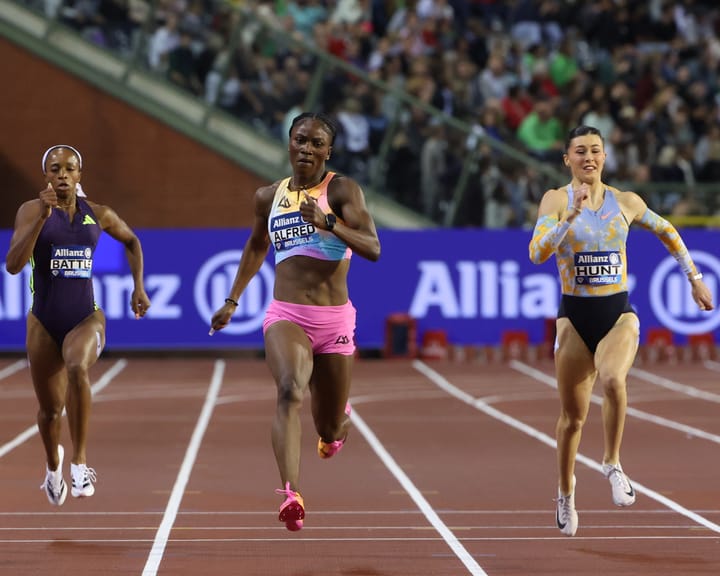 Julien Alfred pulls ahead of Amy Hunt in women’s 200m Diamond League final