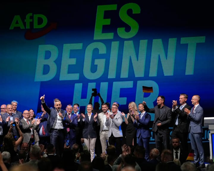 Europe's centrist powers alarmed as Germany's far-right AfD secures state victory, raising fears of rising nationalism
