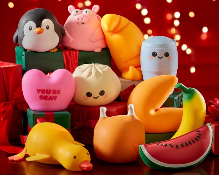 Cheery Squishmas: £10 Squeezable Banana Tops Holiday Toy List
