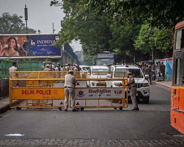 Delhi Police Close Metro Stations Before Election Protest March