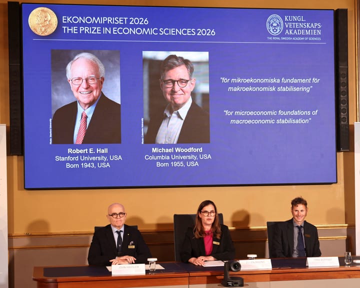 Nobel Prize in Economics Honors Hall and Woodford for Crisis 'Smoothing' Research